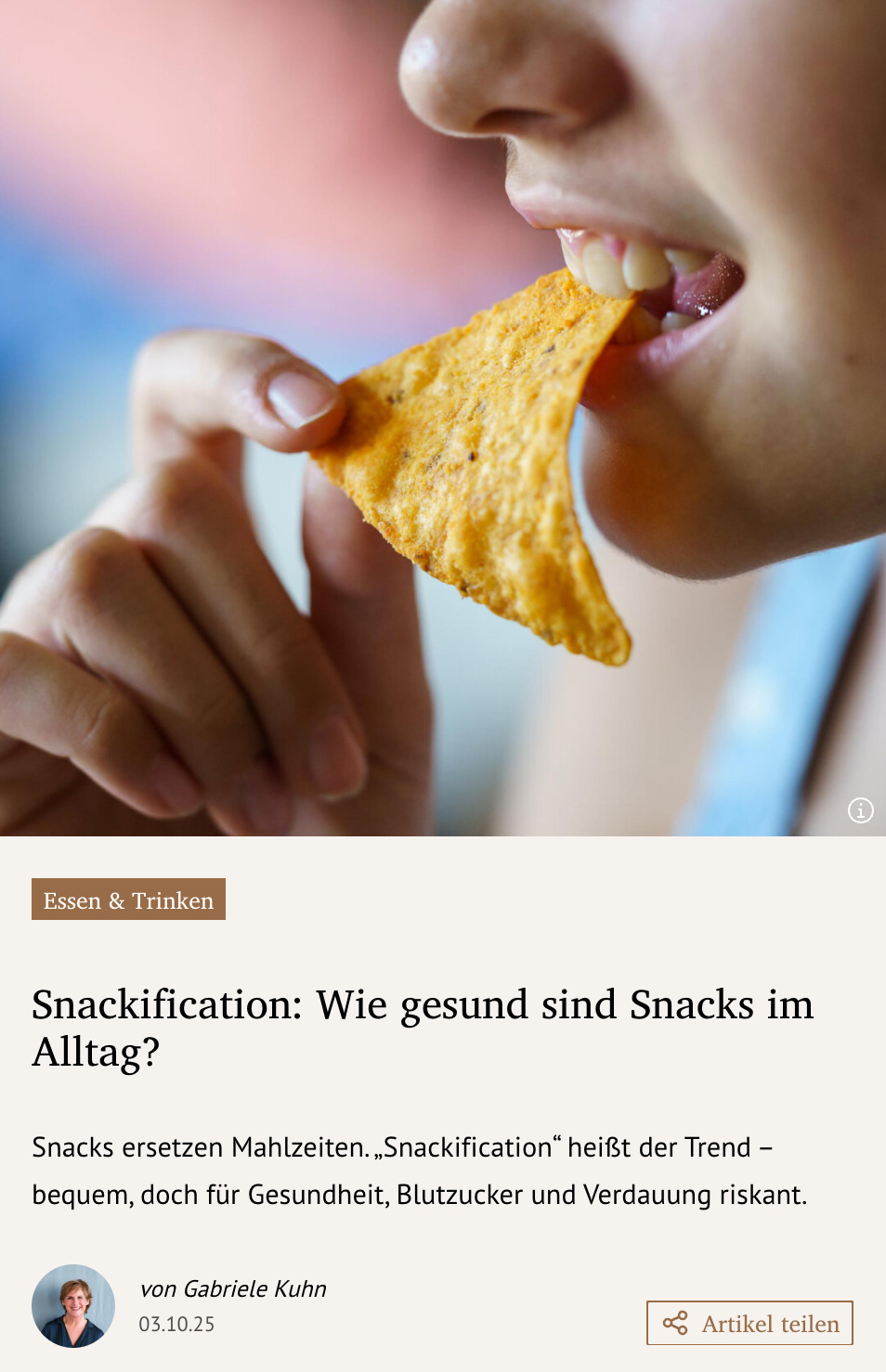 Snackification: Wie gesund sind Snacks im Alltag?